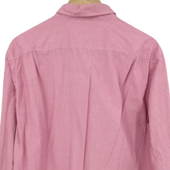 Tailored J Crew Button Down Collared Shirt Size L Red White Plaid Long Sleeve - Picture 7 of 11